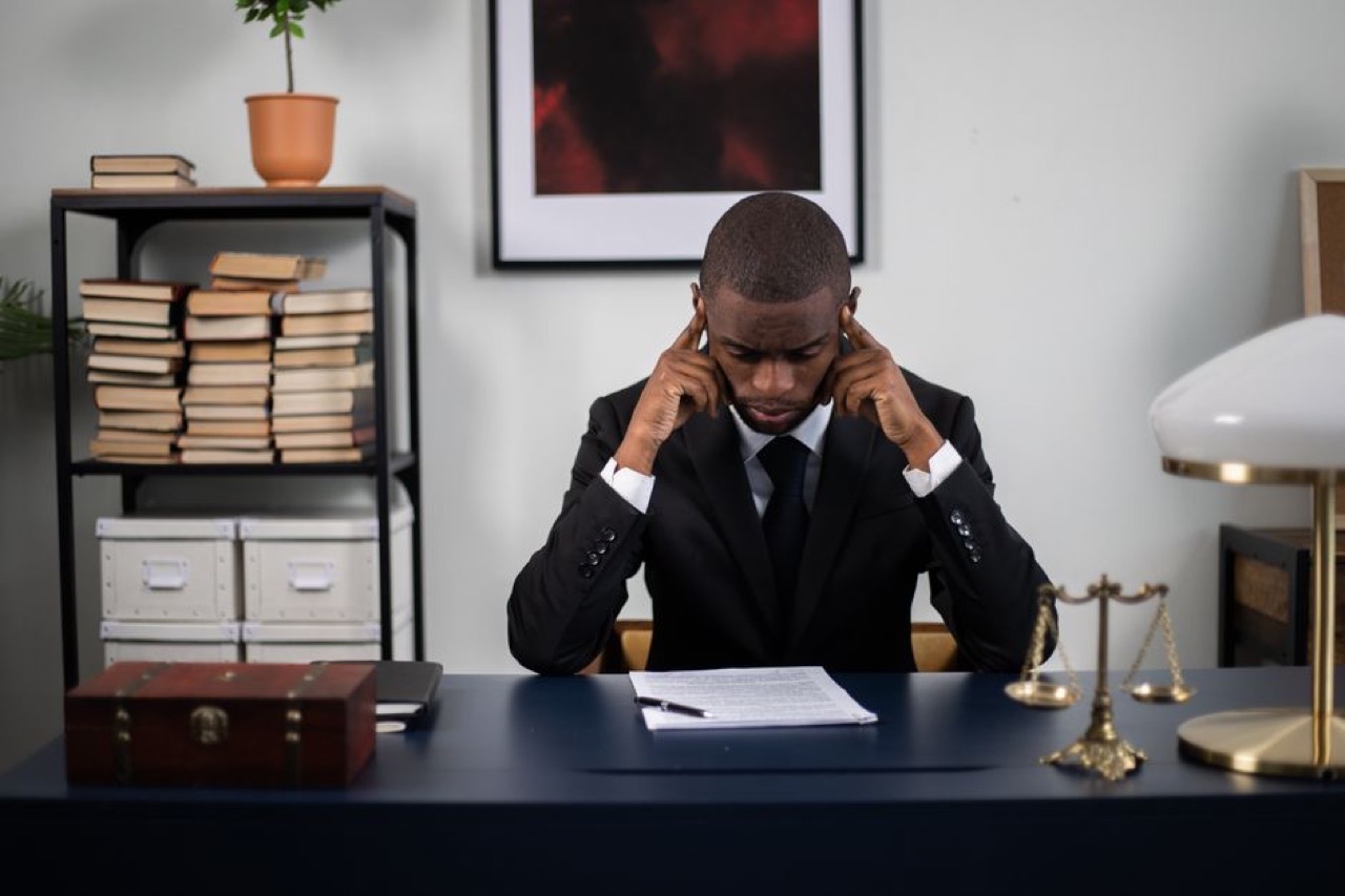 Thinking at desk with documents - Disadvantages of debt review and debt counselling